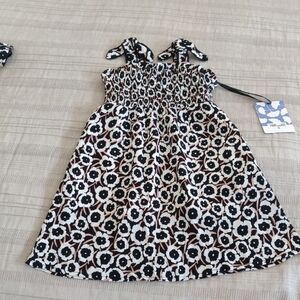 Diane Von Furstenberg Target Girls Dress Size 2T Black/Tan/White